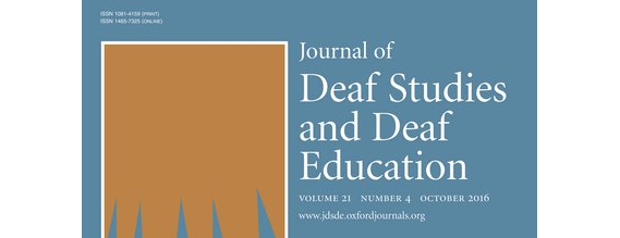 Forsiden af tidsskriftet Journal of Deaf Studies and Deaf Education